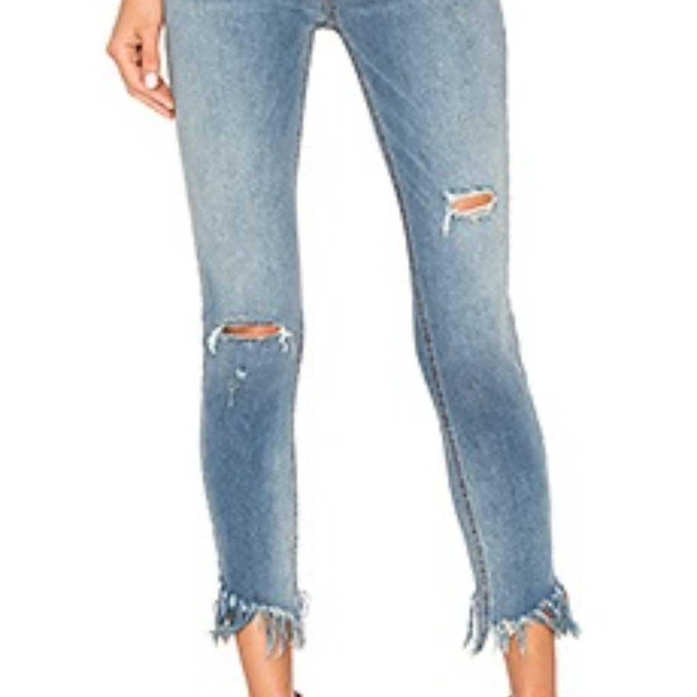 Free People Frayed Bottom Jeans